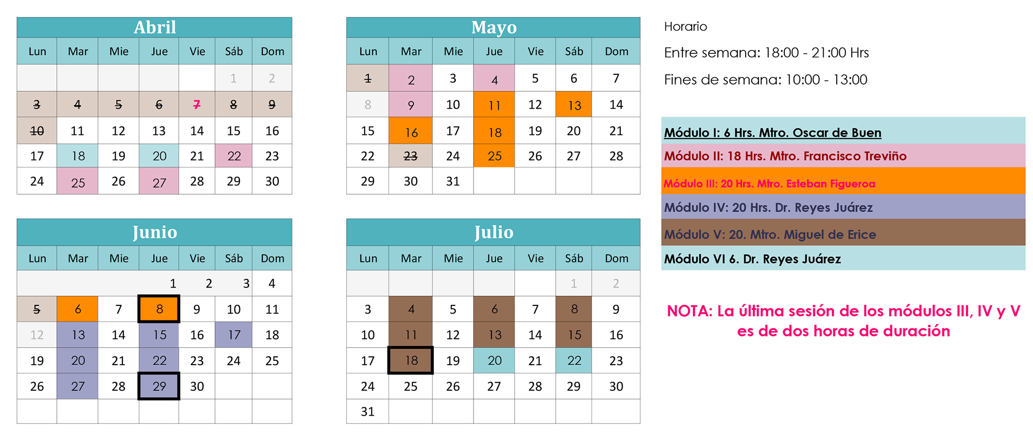 Calendario abril 2023 APPS