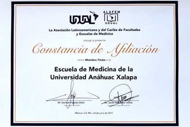Escuela de Medicina recibe constancia como Miembro Titular de la ALAFEM